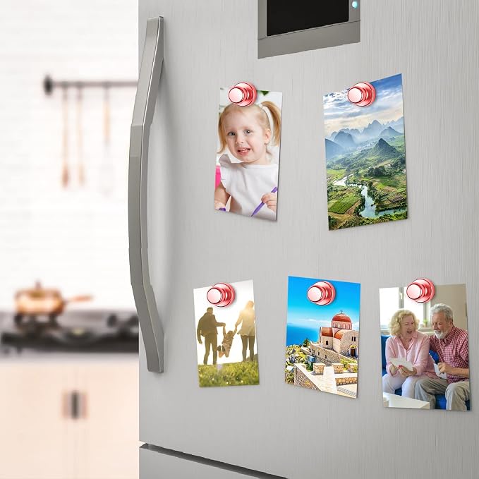 20 Pack Magnetic Push Pins, Rose Gold Strong Fridge Magnets | Whiteboard Magnets, Refrigerator Magnets, Dry Erase Board Magnets for Fridge, Whiteboard, Office, Classroom, Kitchen, Map