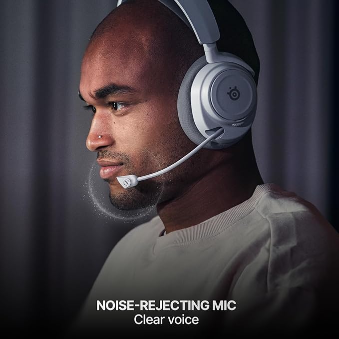 SteelSeries Arctis Nova 7X Wireless Gen 2 Gaming Headset - Real-Time App Control, 50+ HR Play, Neodymium Drivers, Mix 2.4GHz/Bluetooth, Xbox, PC, PS5/PS4, Switch 1/2, Mobile - White