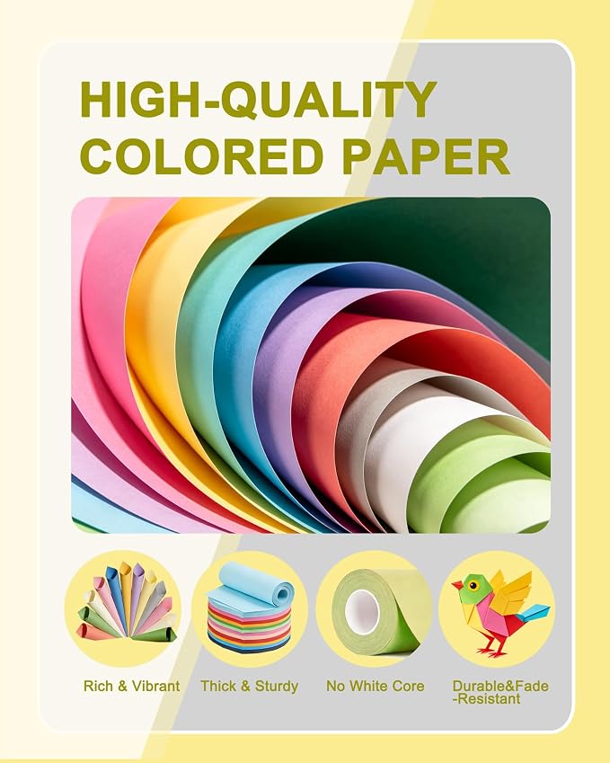 WritePads Yellow Paper, Multi-Purpose Canary Colored Paper, Colored Printer Paper 8.5” x 11”, 20 lb/75 GSM,200 Sheets, Jam-Free For Inkjet/laser printer, Copy, Office Home, Made in USA