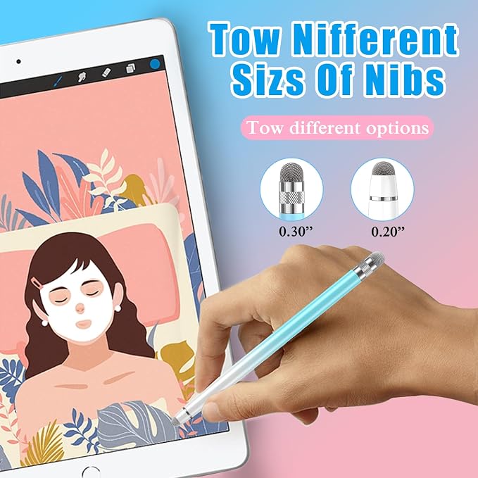 Bopomofo 3PCS Stylus Pen for Touchscreen,High Sensitivity & Precision | Metal Barrel,Fiber Tip,No Charging,Compatible with iPhone iPad Android Microsoft Surface Nintendo Switch Touch Screen