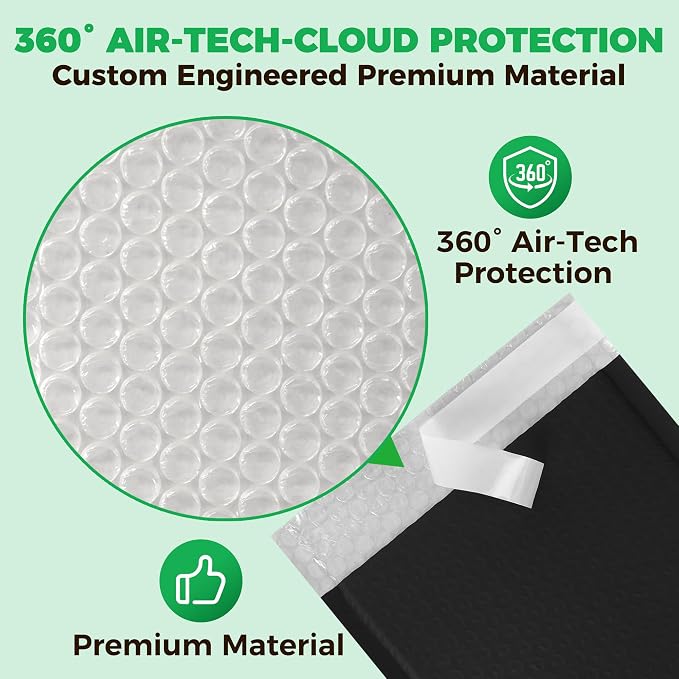 510 Pack 6’’ x 10’’ Bubble Mailer - Self-Sealing Waterproof Small Mailing Envelopes Padded Lightweight Bags 6 x 9 Usable Space for Apparel Accessories, Phone Cases, Trading & Greeting Cards, Prints