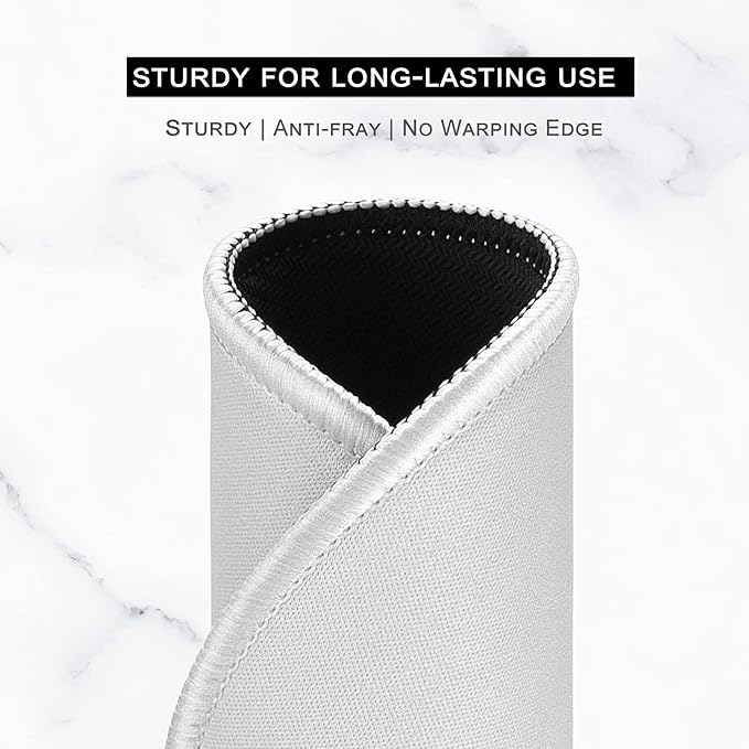 Hsurbtra Mouse Pad, Premium-Textured Small Round Mousepad 8.7 x 8.7 Inch Gray, Stitched Edge Anti-Slip Waterproof Rubber Pretty Cute Computer Mat for Office Home Gaming Laptop Men Women Kids
