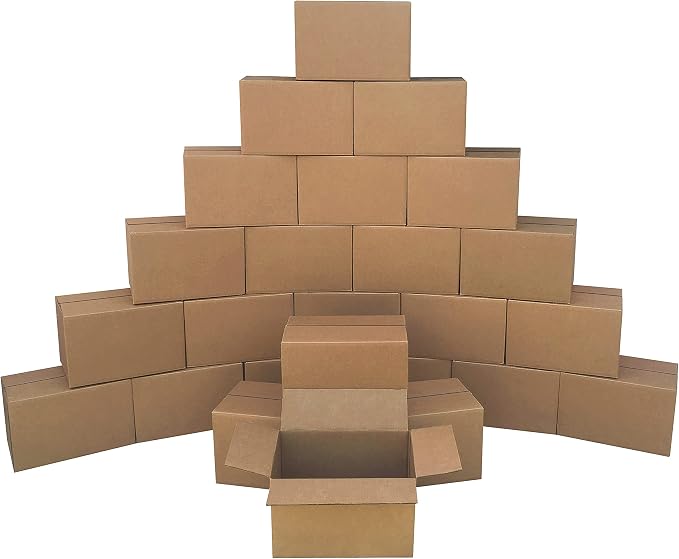 Corrugated Shipping Boxes, 25 Pack, 16 x 12 x 10 inch | Medium Mail and Shipping Packaging, Cardboard Boxes For Mailing, Shipping, Storage & Moving, Brown Corrugated Boxes