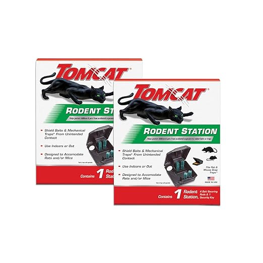 Tomcat Rodent Station, Each Box Includes 1 Rodent Station with 4 Bait Securing Rods and 1 Security Key, Use Indoors or Outdoors, 2-Pack
