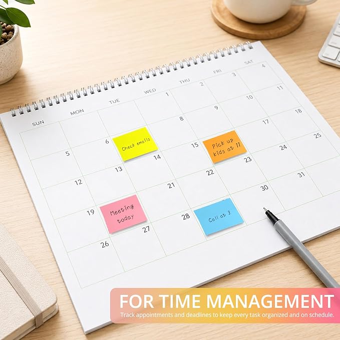 Taja 192 Pads Sticky Notes, 1.5"x2" Inches Mini Sticky Notes Pads, Bright | Bulk Small Sticky Notes for Quick Reminders and Color Coding, Mini Sticky Notes for Office, School and Home Organization