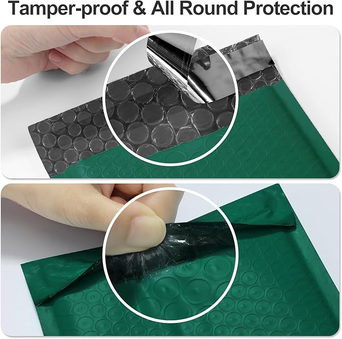 Famagic Bubble Mailers 8.5x12 Inches 40pc Ultramarine Green Shipping Bags Self Seal Adhesive Padded Envelopes Mailing Bags for Small Business Usable 8.5x11" Medium Bubble Poly Mailers Bag for Books