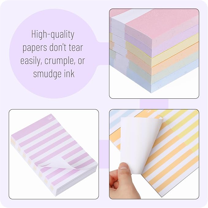 Mr. Pen- Lined Sticky Notes, 4" x 6", 6 Pads, 45 Sheets/Pad | Sticky Notes with Lines, Lined Memo Pads, Self-Stick Note Pad for Office, School, Home, Study & Organization