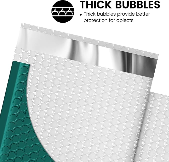 Fuxury Bubble Mailers 6x10" 100 Pack Opaque Bubble Mailer Usable Size 6x9" | Padded Envelopes for Gifts Mailing Envelopes Bubble Padded Cushion Mailers Small Business#0 Forest Green