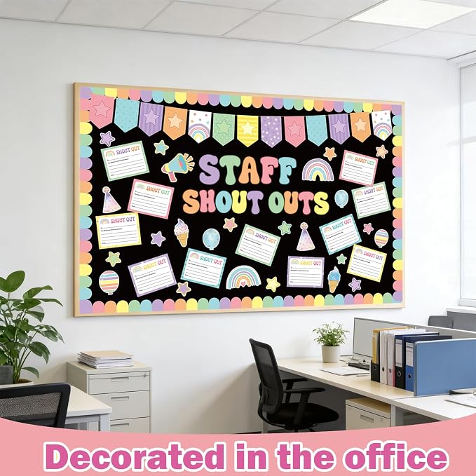 Employee Recognition Bulletin Board Decor - 20 Paper Cutouts Expressing | Expressing Appreciation and Acknowledgment, Perfect for School, Classroom, and Office Wall Decor (Bohemia)