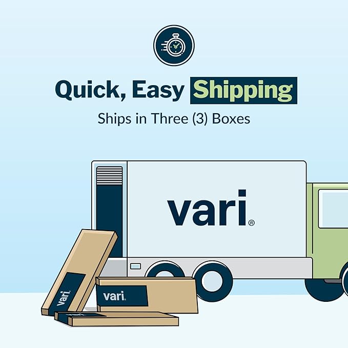 Vari ComfortEdge 60x60 L-Shape Electric Standing Desk – Height Adjustable Sit-Stand VariDesk for Corner Office with Reversible Left/Right Design - Walnut Top/Black Legs (Ships in 3 Boxes)