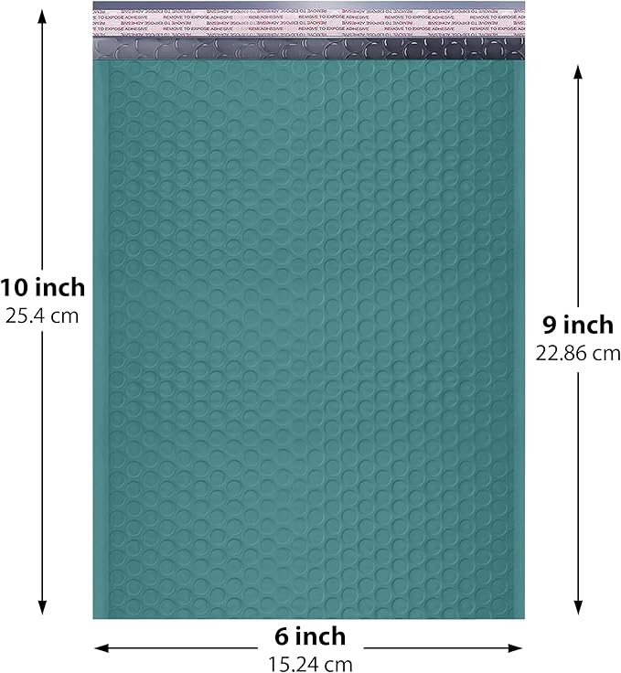 Green Small Poly Bubble Mailers 6x10 inch #0 | Self Seal Padded Envelopes | Cushioned Bubble Mailer | Usable Size 6x9 | WaterProof | Lightweight mailing Shipping Bags | 250 Pack Bulk