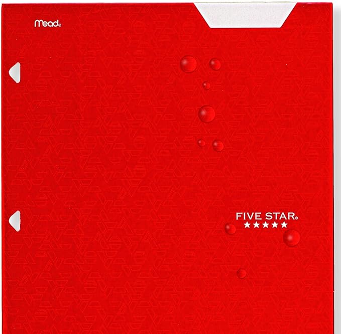 Five Star 4-Pocket Folder, 6 Pack, Paper Folder, Fits 3-Ring Binders, Holds 8-1/2" x 11" Paper, Assorted Colors (38058)