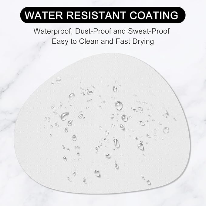Hsurbtra Mouse Pad, Premium-Textured Small Oval Mousepad 8.7 x 7.1 Inch Gray, Thick 3 mm Anti-Slip Waterproof Rubber Pretty Cute Computer Mat for Office Home Gaming Laptop Men Women Kids