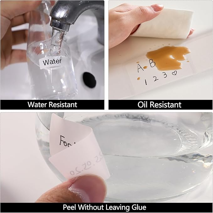 2000 Pcs Removable Freezer Labels, 1" x 2" Blank Label Stickers with Perforation Line Waterproof Oil Resistant Sticker Labels for Food Containers Jars Bottle