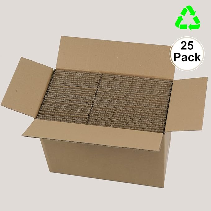 7x5x4 Inches Shipping Boxes, Brown Corrugated Cardboard Boxes for Small Bussiness, 25 Pack
