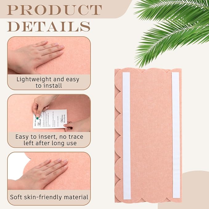 Mooliwe Scalloped Felt Bulletin Cork Board Foldable Light Pink 36 * 24 Inch | 3' x 2' Trifold, Self Adhesive, Picture Vision Board, Cork Alternative for Wall, Pin Bulletin Decorative for Office Bedroom