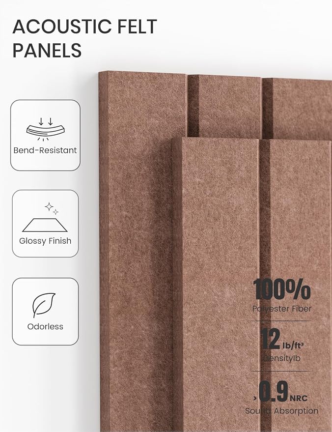 Fluxynara 36" x 24" Large Felt Bulletin Board, Terracotta | 6 Pack Cork Board Alternative with 30 Safe Adhesive Tabs, Pin Boards for Wall Decor, Home, Office, Classroom,Dorm