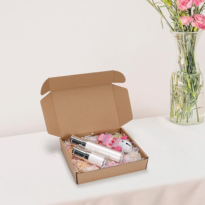 9x6x2 inch Shipping Boxes Set of 6 Brown, Inner Size 8.6x5.6x1.6 inch Cardboard Box Mailers for Small Business Packaging Mailing or Gift Wrapping Giving