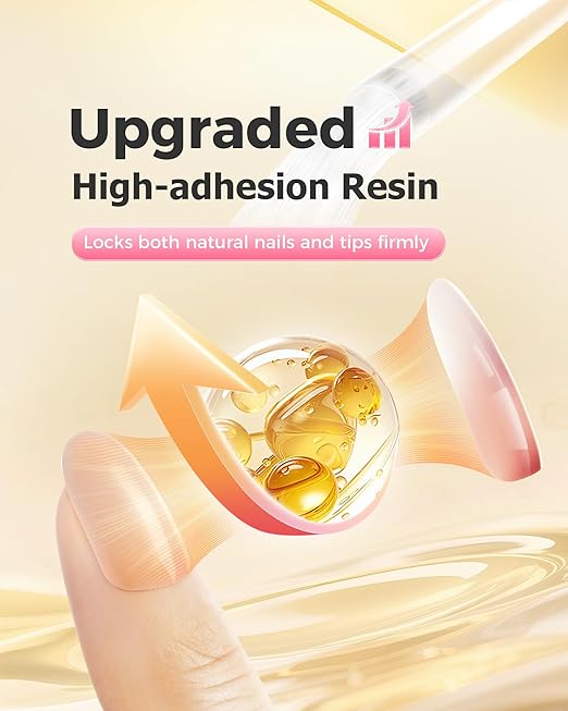 Super Strong Brush On Nail Glue, 【Advanced Nano-Bonding Tech with Ultra-Hold】 10ml Long Lasting 28 Days Nail Bond Glue Gel for Press On Nails, Nail Tips & Acrylic Fake Nails, Mess Free & Fast Drying