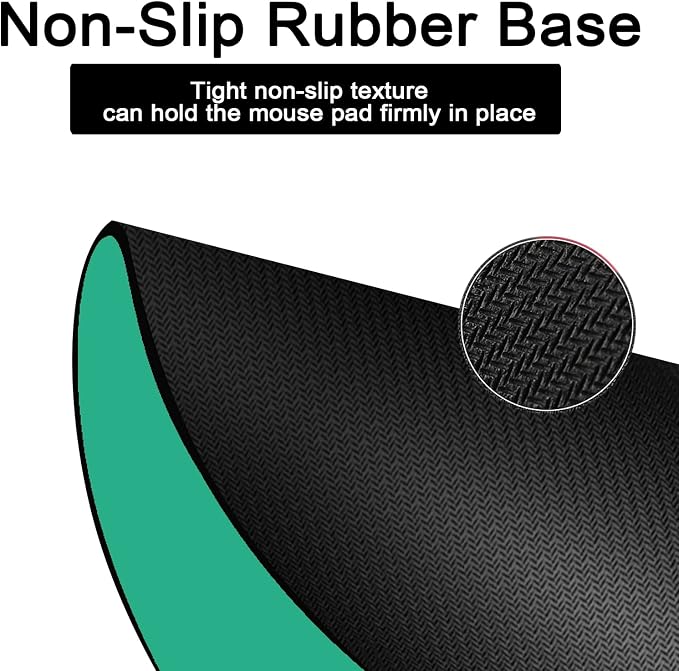 Small Mouse Pad, Portable, Waterproof and Non-Slip Rubber Bottom, Unisex, Wireless Mouse, Laptop Keyboard Tray, Office Travel Dark Green 5.5X7.5 Inch