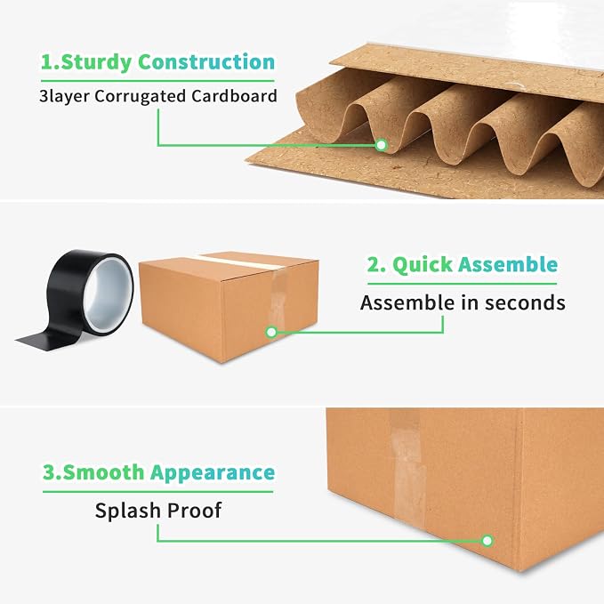 CRUGLA 12x12x6 Shipping Boxes 15 Pack, Brown Corrugated Cardboard Boxes with Side-Lock and Pre-Applied Double-Sided Tape, Easy Assemble Packing Mailer Boxes for Small Business Shipping