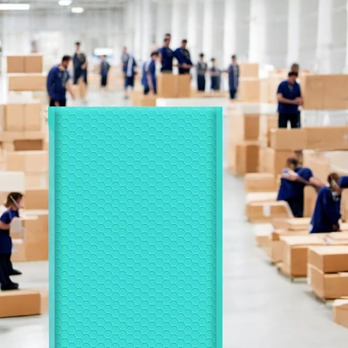 iMBAPrice 9.5x14.5 Inches Teal Color Polybubble Bag, 100-Pack Large Size #4 Self Seal Poly Bubble Mailers Padded Packing Envelopes (Total 100 Bags)
