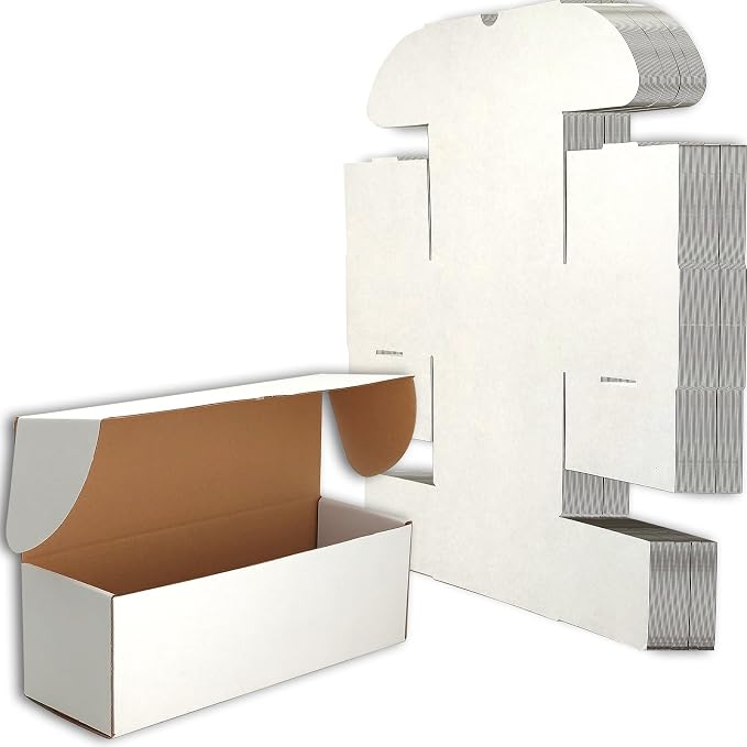12x4x4 Shipping Boxes White Mailer Corrugated Cardboard Box Set of 25 | for Packaging, Literature, Packing, Mailing, Storage, Small Business, Moving, Gift, Supplies, Quick Fold, Tab Locking