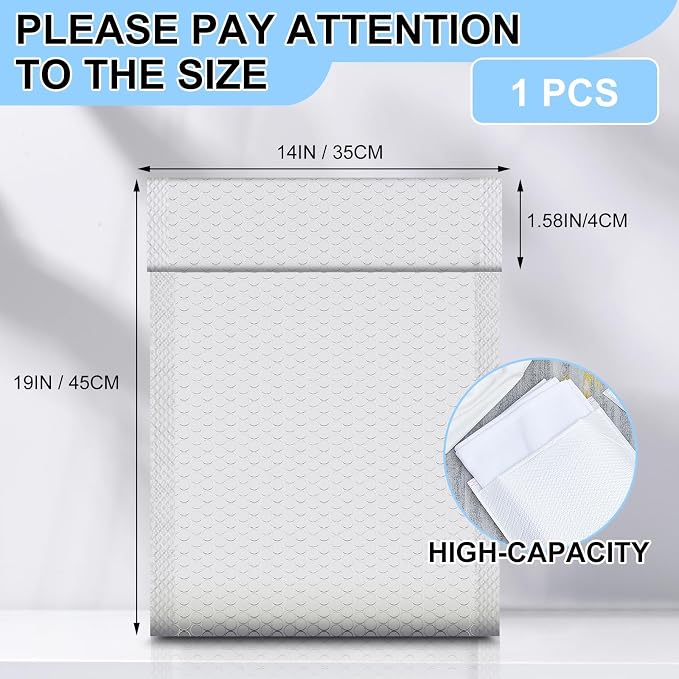 Ireer 1 Pack 14 X 19'' Large Bubble Mailers Padded Envelopes Self Seal | Poly Cushioned Protection, Waterproof Exterior, For Business Shipping Gifts Packaging, Secure Adhesive, Durable Mailing Bags