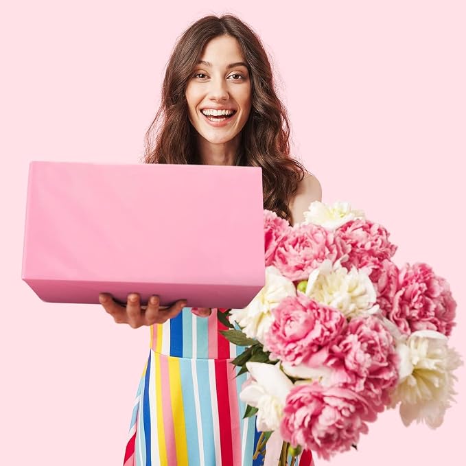 Metronic Poly Mailers 24x24 300 Pack, Self Seal Large Shipping Bags for Clothing, Waterproof Shipping Envelopes for Small Businesses, Flexible Mailers Poly Bags Plastic Bags Packages Bags Light Pink