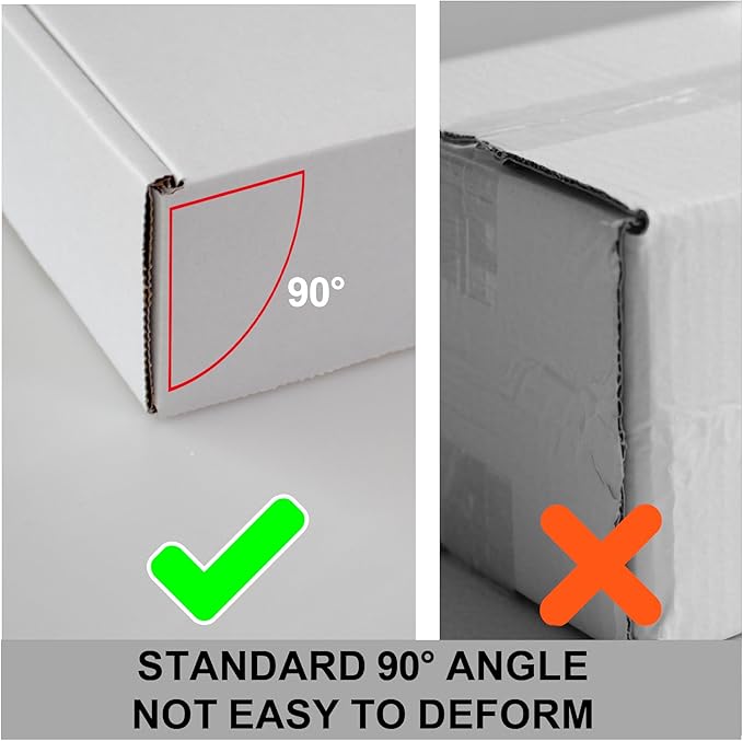 7x5x2 Inch Small Shipping Boxes 25-Pack, White Corrugated Cardboard Mailer Boxes for Mailing & Packaging, Gifts, DIY Crafts, Ecommerce, Small Business