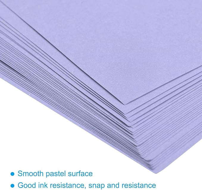 MECCANIXITY 50 Sheets Colored Copy Paper 16.5 x 11.7 Inch Printer Paper 80gsm Light Purple for Office Printing, Document Copying, Invitations, Forms, Art Projects