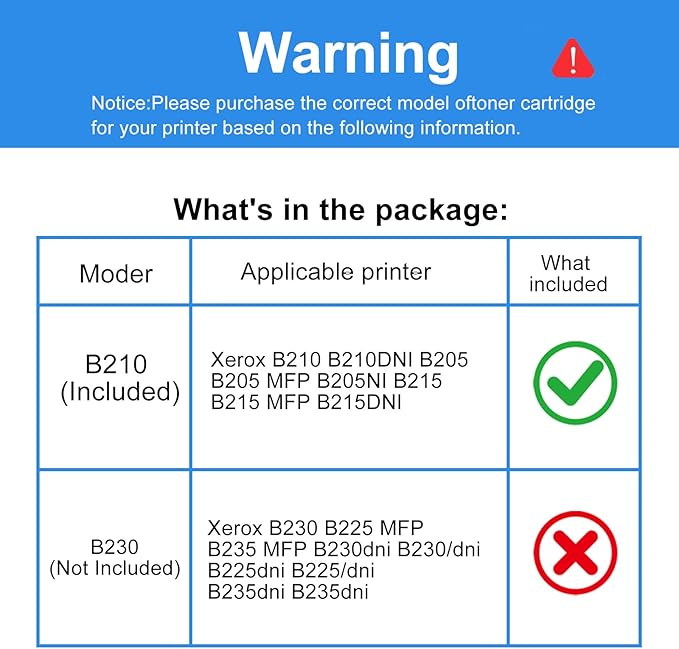B205/B210/B215 Black Toner Cartridge High Capacity Replacement for 106R04347 Toner-1 Pack for Xerox B205 B210 B215 B205NI B210DNI B215DNI B205MFP B215MFP Printer(106R04347,3,000 Page)