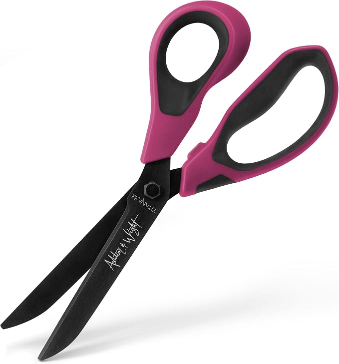 Ashton and Wright - Titanium HD - Heavy Duty Scissors for Office, Home, Kitchen and Craft - 210mm / 8” - Titanium Coated Blades (Purple, Right Handed)
