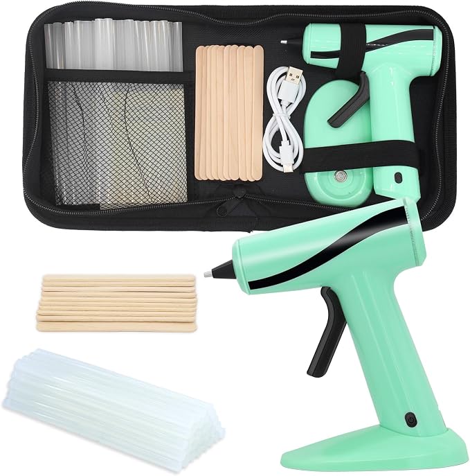 Hot Glue Gun and Sticks Set for Crafts & Home Repair | Bonds Wood, Ceramics, Leather, Plastic, Multi-Purpose DIY Tool for Home, Office, School