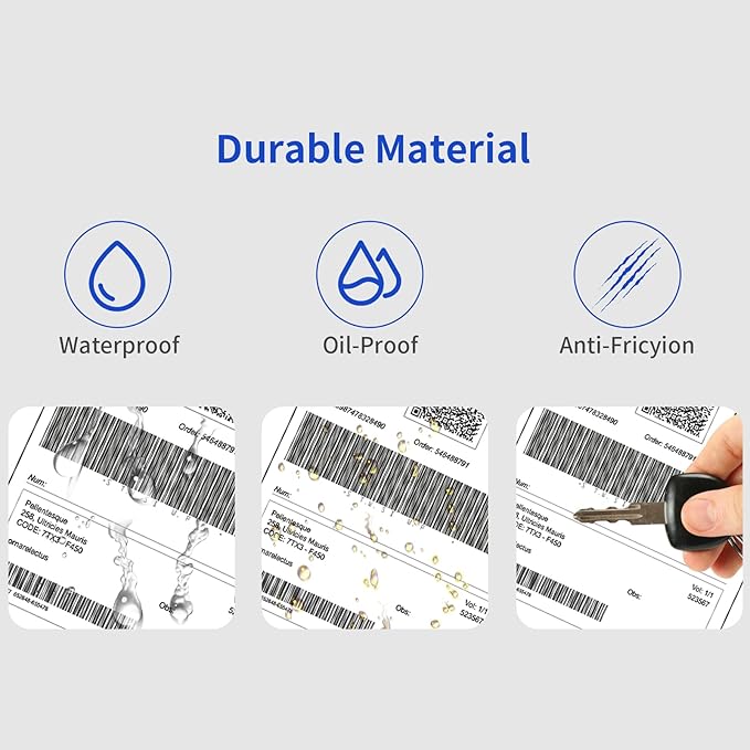 4" x 6" Fanfold Direct Thermal Labels, 1000 Per Stack, White Perforated Shipping Labels Compatible with Zebra, Elton Printers(20 Stacks)