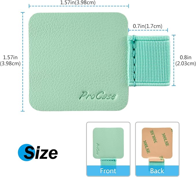 ProCase (5 Pack Pen Loop Holder for Notebooks Journals Planners Tablet Case, Self Adhesive Leather Pencil Holder with Elastic Loop for Pens, Apple Pencil, Stylus Pen -Pink/Purple/Mint