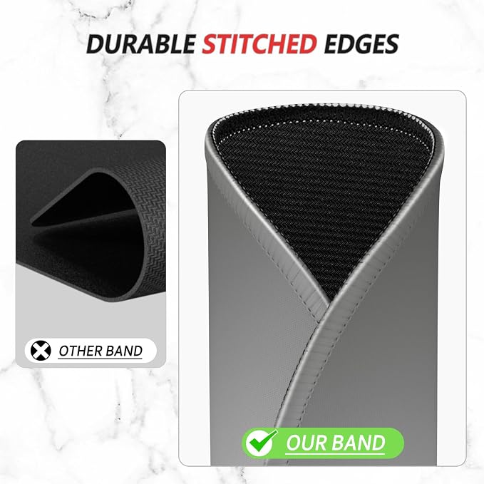 ITNRSIIET Mouse Pad Non-Slip Rubber Base Smooth Surface Stitched Edges Waterproof Durable Compatible with All Mice for Office & Gaming, Desk Accessory, 8.7x8.3x0.12 inch, Ash Gradient
