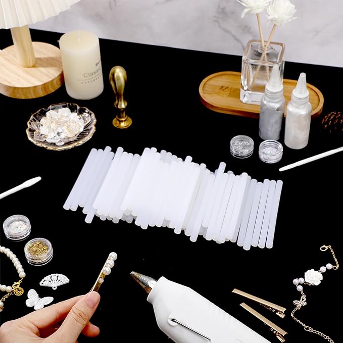 72 Pack Glow in The Dark Glue Sticks Bulk, 0.27x4 Mini Hot Glue Sticks for Car Dent Repair Handmade DIY Art Craft Home Office Project Craftwork Fix & Repairs