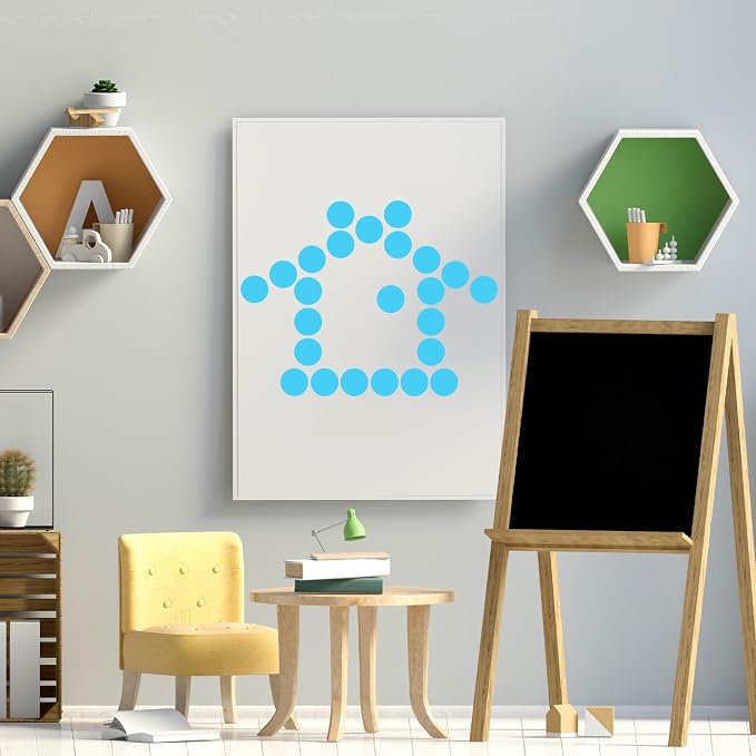 1400 PCS Blue Circle Dot Stickers 3/4" Round Coding Label | Used for manual labor in kindergartens, garage yard price sales, organizing activity color groups,marking spice bottles