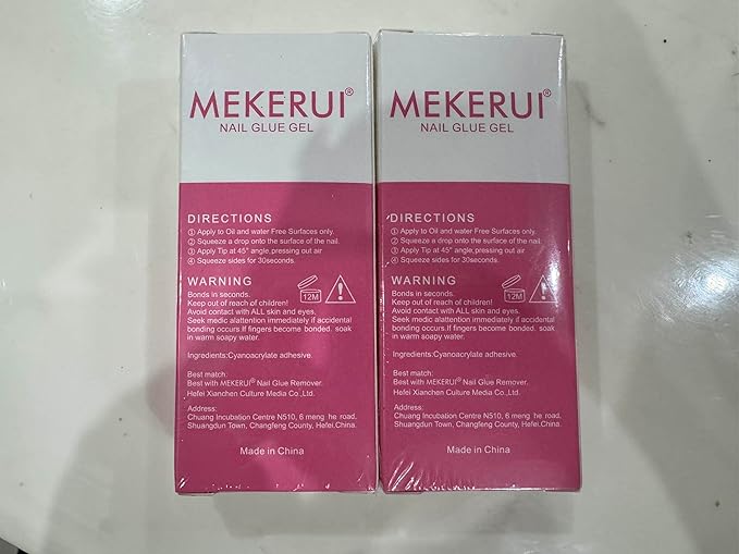 Nail Glue Gel 2 Pack – Super Strong Press On Nail Glue, Air Dry in 7 Seconds, No UV Lamp Needed, Thick Gel Formula for Long-Lasting False & Press-On Nails