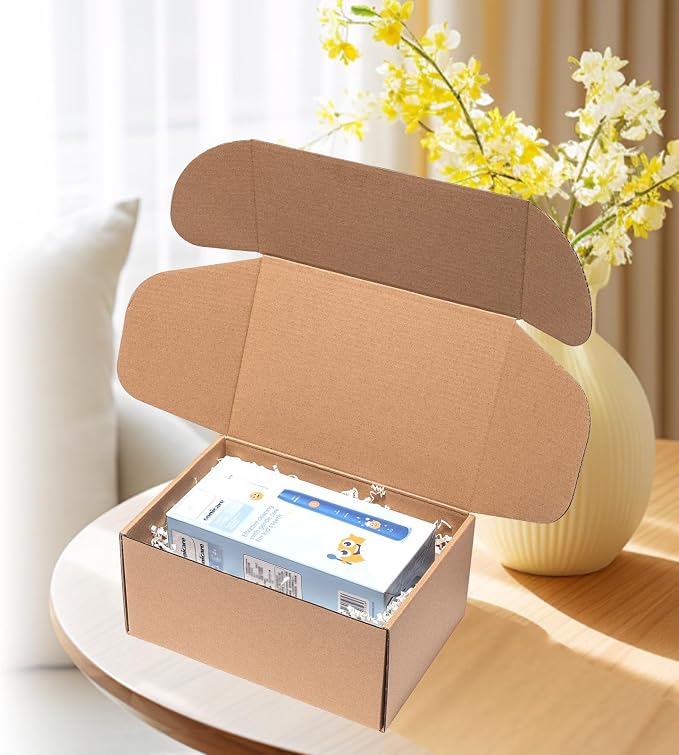Wowxyz Shipping Boxes 9x6x4 Inches 25 Pack Corrugated Cardboard Brown Box | 3 Layers, Medium Kraft Literature Mailer Packaging Supplies Mailing Boxes for Small Business