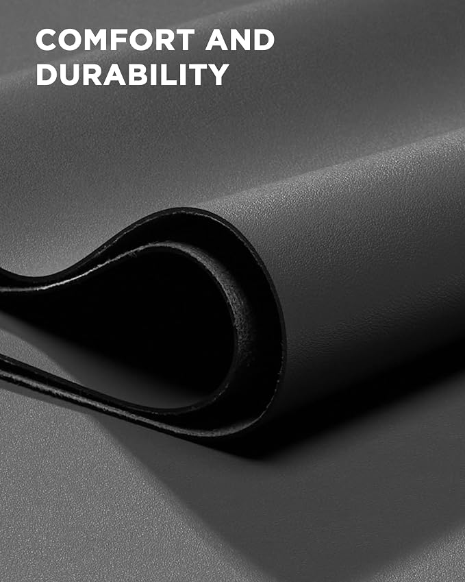 YSAGi 35.4" x 17" Large PU Leather Desk Mat for Keyboard and Mouse - Waterproof Non-Slip Desk Pad Protector for Office, Home, Writing Desk, Dark Grey