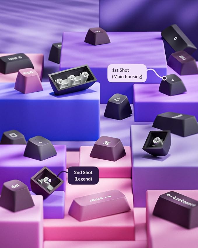 Keychron Q5 Pro Wireless QMK/VIA Mechanical Keyboard, Full Customizable 96% Layout with Programmable Knob, Hot-swappable K Pro Brown Switch Compatible with Mac Windows Linux - Purple