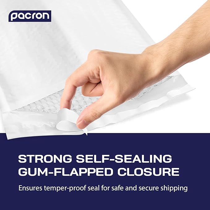 200-Pack Waterproof Poly Bubble Mailers 9.5 x 14.5 - Thick, Durable, Instant Seal Envelopes with Strong Adhesive - Protective Shipping Mailers for Jewelry, Cosmetics, SD Cards, USB Cables