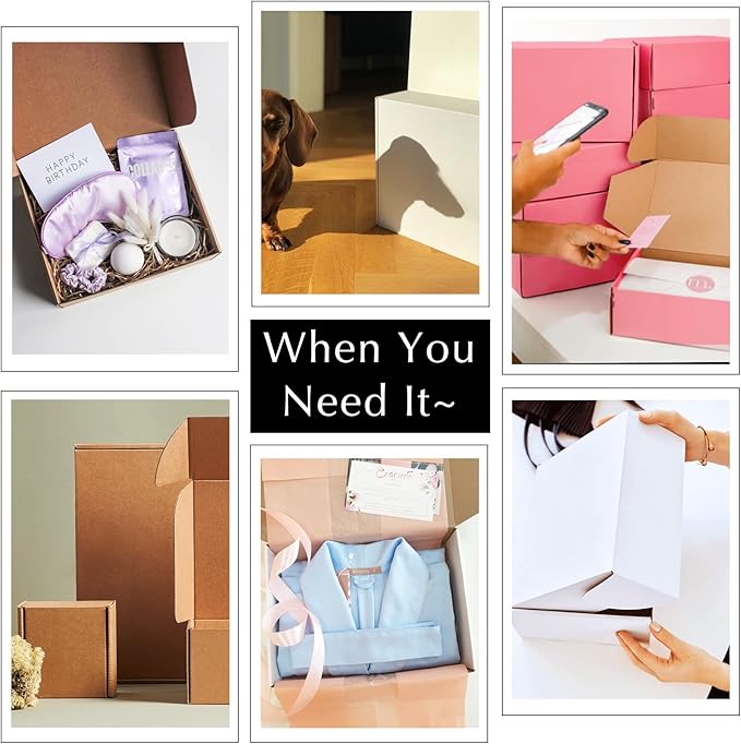 13x10x2 White Cardboard Boxes - 30 Pack, Shipping & Mailing Boxes, Corrugated Packaging