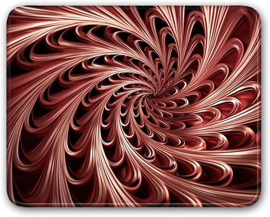Spiral Geometric Patterns, Aesthetic Abstract Modern Gaming Mouse Pad, 26x21cm