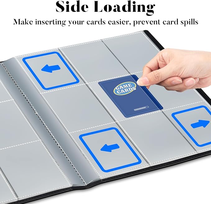 Fabmaker Card Binder 9 Pocket, 396 Pockets Trading Card Binder Case, White | Collector Card Album for Standard-Size Cards, Side Loading Card Collection Folder for Game Cards, Sport Cards