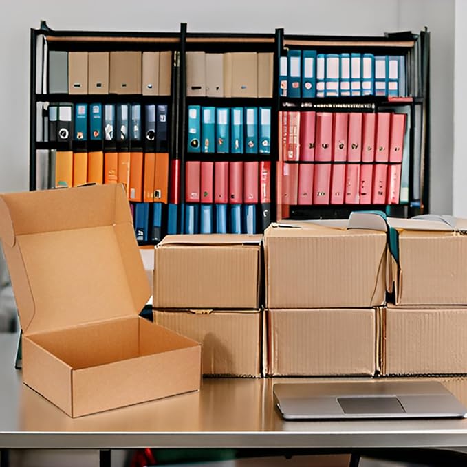 Small Shipping Boxes 12x9x4 Inches - Kraft Brown Corrugated Cardboard Boxes (20-Pack) for Mailing, Packing, Small Business & Gift Packaging - Recyclable & Sturdy
