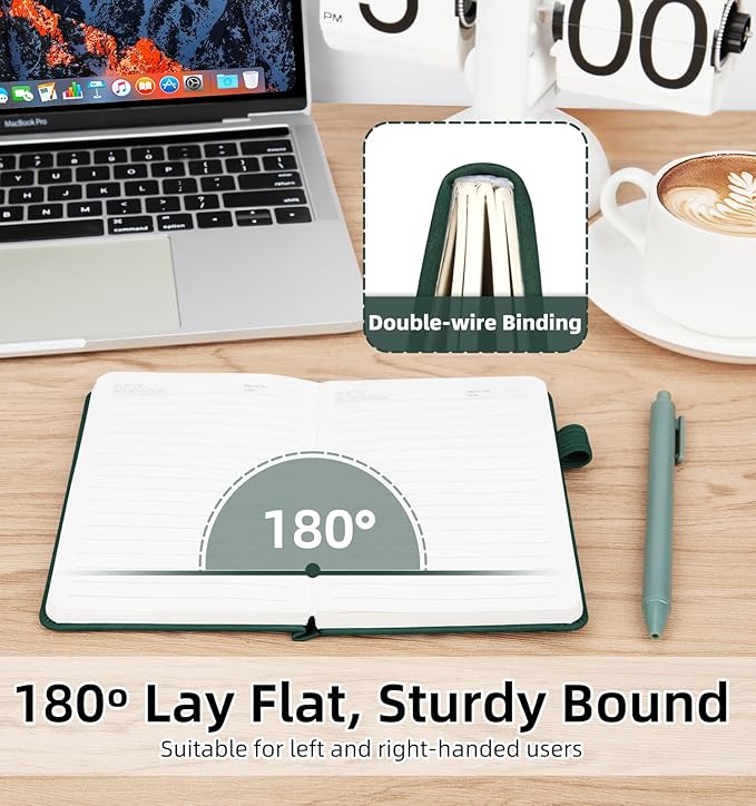 3 Pack Pocket Journaling Notebooks, A6 Small Notebook Total 360 Pages Journaling Notebooks For Note Taking Journals For Writing Mini Note Pads With Pen Holder 100 GSM Thick Paper Christmas Gifts(Green,Red,Black)
