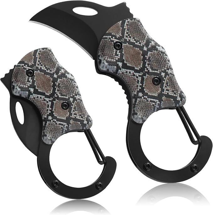 Small Pocket Knife for Women Men，Cool Folding Knife Box Cutter，Folding Utility Knife with 1.38''Sharp Blade，Mini EDC Knives for Everyday Carry,Ideal Gifts for Men（Snakeskin Pattern）
